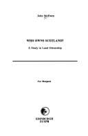 Tapa de Who owns Scotland?