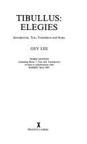 Tapa de Tibullus Elegies