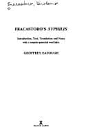 Tapa de Fracastoro's Syphilis