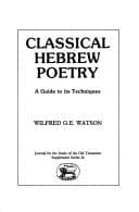Tapa de Classical Hebrew Poetry