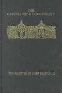Tapa de The Register of John Morton, Archbishop of Canterbury 1486-1500: III
