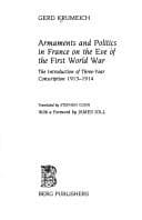 Tapa de Armaments and Politics in France on the Eve of the First World War