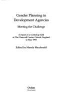 Tapa de Gender Planning in Development Agencies: Meeting the Challenge