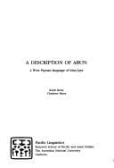 Tapa de A Description of Abun
