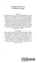 Tapa de The spiritual genius of St Thérèse of Lisieux