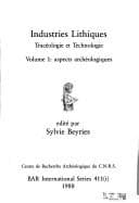 Tapa de Industries Lithiques (British Archaeological Reports (BAR) International)