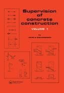 Tapa de Supervision of Concrete Construction (Viewpoint Publication Series Volume 1)