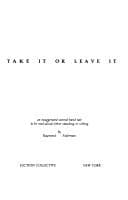 Tapa de Take It or Leave It