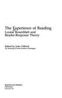 Tapa de The experience of reading