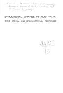 Tapa de Structural Change in Australia
