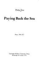 Tapa de Paying Back the Sea (Poetry)