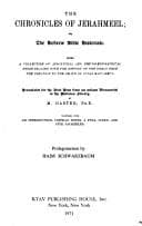 Tapa de The chronicles of Jeraḥmeel