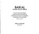 Tapa de Baikal Sacred Sea of Siberia