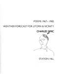 Tapa de Weather Forecast for Utopia & Vicinity