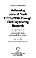 Tapa de Addressing societal needs of the 1980's through civil engineering research