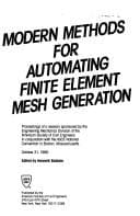 Tapa de Modern methods for automating finite element mesh generation