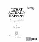 Tapa de What Actually Happens