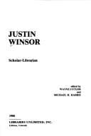 Tapa de Justin Winsor, scholar-librarian