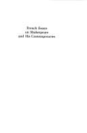 Tapa de French essays on Shakespeare and his contemporaries