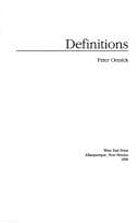 Tapa de Definitions