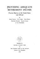 Tapa de Providing adequate retirement income