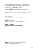 Tapa de Microscopic identification of electronic defects in semiconductors