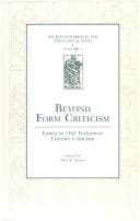 Tapa de Beyond Form Criticism