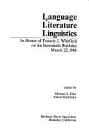 Tapa de Language, Literature, Linguistics