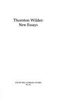 Tapa de Thornton Wilder
