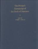 Tapa de The Printers Manuscript of the Book of Mormon