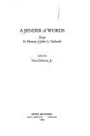 Tapa de A Sender of Words