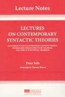 Tapa de Lectures on Contemporary Syntactic Theories