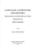 Tapa de Language, literature, and history