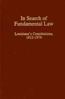 Tapa de In search of fundamental law