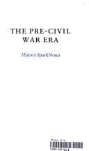 Tapa de Pre-Civil War (SparkNotes History Notes) (SparkNotes History Notes)