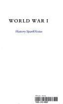 Tapa de World War I (SparkNotes History Notes) (SparkNotes History Notes)