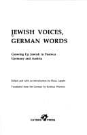 Tapa de Jewish voices, German words
