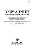 Tapa de Browns Index to Photocomposition Typography