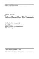 Tapa de Beckett's "Molloy Malone Dies" (Modern critical interpretations)