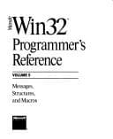 Tapa de Microsoft Win32 programmer's reference