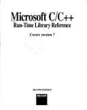Tapa de Microsoft C/C++ run-time library reference