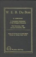 Tapa de W.E.B. Du Bois in memoriam