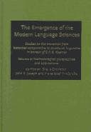 Tapa de The emergence of the modern language sciences