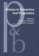 Tapa de Essays in semantics and pragmatics