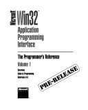 Tapa de Microsoft Win 32 Application Programming Interface