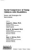 Tapa de Social competence of young children with disabilities