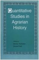 Tapa de Quantitative Studies in Agrarian History