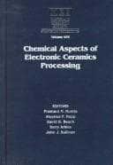 Tapa de Chemical aspects of electronic ceramic processing