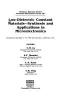 Tapa de Low-Dielectric Constant Materials-Synthesis and Applications in Microelectronics