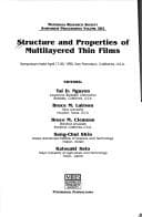 Tapa de Structure and Properties of Multilayered Thin Films